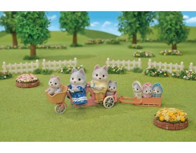 Sylvanian Families Rodina Husky s trojčatami
