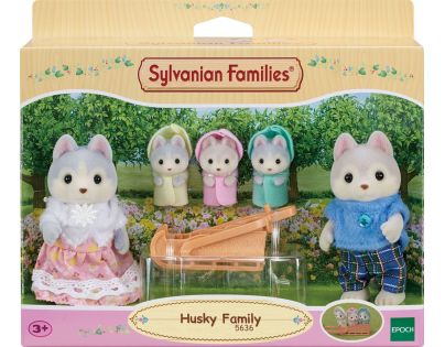 Sylvanian Families Rodina Husky s trojčatami