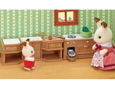 Sylvanian Families Rohová kuchyňská linka s vybavením