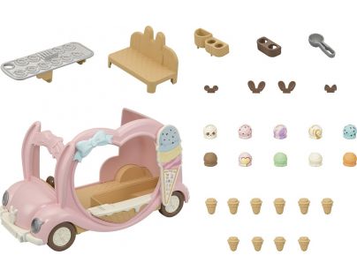 Sylvanian Families Ružový zmrzlinársky automobil