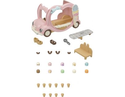 Sylvanian Families Ružový zmrzlinársky automobil