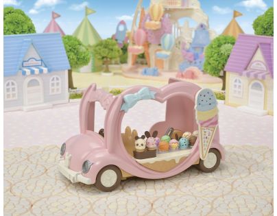Sylvanian Families Ružový zmrzlinársky automobil