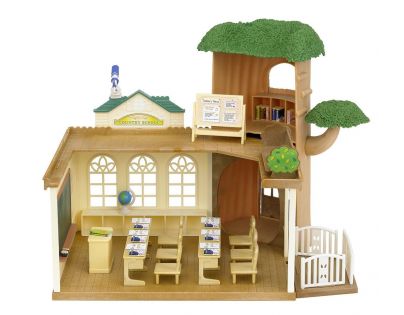 Sylvanian Families OLYMPTOY Škola pri strome set s doplnkami plast