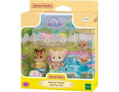 Sylvanian Families Tri kamaráti zo škôlky v bazéne