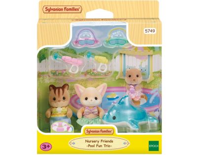 Sylvanian Families Tri kamaráti zo škôlky v bazéne