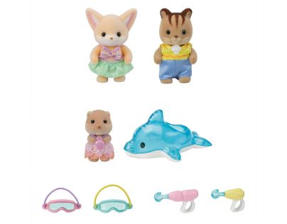 Sylvanian Families Tri kamaráti zo škôlky v bazéne