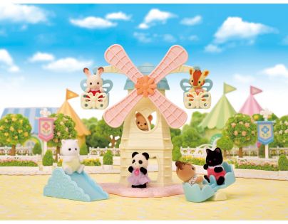Sylvanian Families Zábavný park s veterným mlynom a mačiatkom