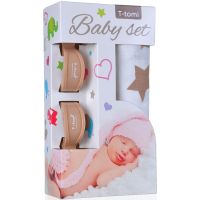 T-tomi Baby set béžové hvězdičky a kočárkový kolíček béžový T-tomi Baby set béžové hvězdičky a kočárkový kolíček béžový
