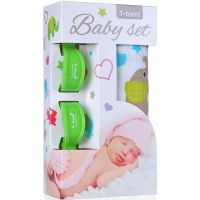 T-tomi Baby set zelení sloni a kočárkový kolíček zelený T-tomi Baby set zelení sloni a kočárkový kolíček zelený