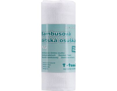 T tomi Bambusová detská osuška 1 ks biela
