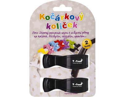 T-tomi Kočárkový kolíček 2 ks Černý