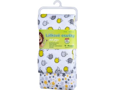 T-tomi Látkové osušky 2 ks, šedí ježci