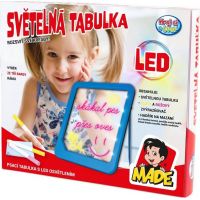 Tabulka LED svítící na baterie bílá 2