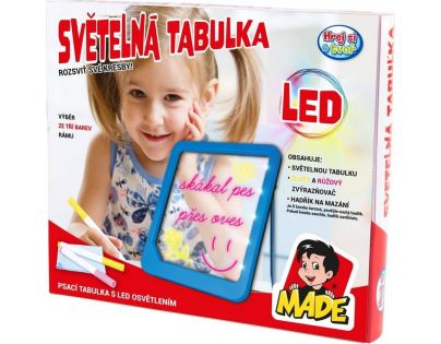 Made Tabulka LED svítící na baterie fialová