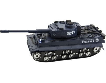 Tank plastový 28cm na baterie se světlem a zvukem tm. modrý