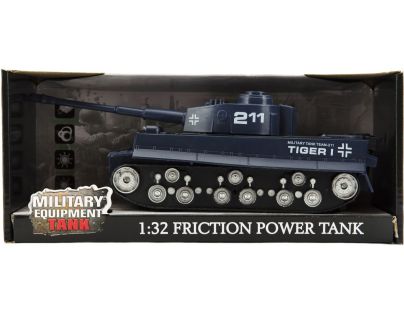 Tank plastový 28cm na baterie se světlem a zvukem tm. modrý