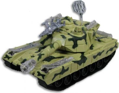 Made Tank se světlem a hudbou na baterie Zelená