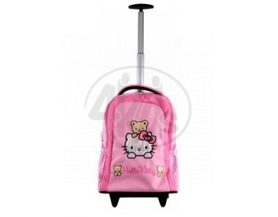 Target Hello Kitty Batoh s kolečky růžový/kostička