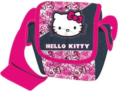 Target Hello Kitty Taška přes rameno růžovo džínová