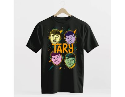 Tary Povoroznyk Tričko Tary faces čierne vel. S