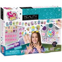 Tasia Veľká nechtová sada na úpravu nechtov s trblietkami a prsteňmi