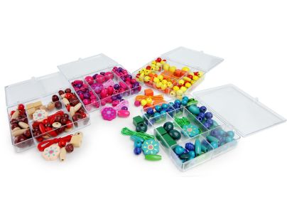 Tasia Sada korálky - drevené 4 druhy