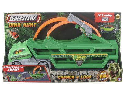 Teamsterz Dino prenosný transportér s 1 autíčkom a loopingom