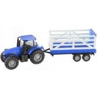 Teamsterz Traktor s prívesom - Modrý traktor s prívesom