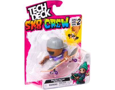 Tech Deck Sk8 Crew fingerboard s figúrkou šedivá kšiltovka
