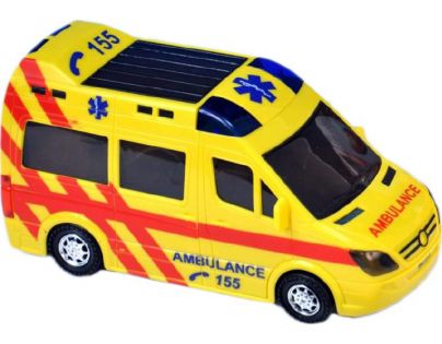 Teddies Ambulance 21cm narážecí se světlem a zvukem