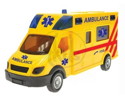 Mikro 1204C216 - Ambulance (18cm) na zpětné natažení se zvukem a světlem