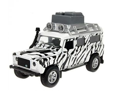 Kids Globe Auto Land Rover Safari kov na zpětné natažení se zvuky a světly