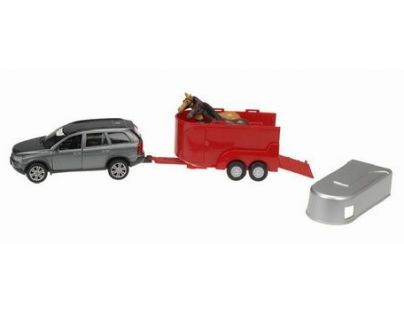 Kids GLOBE 521631 - Volvo XC90 kov s přívěsem pro koně