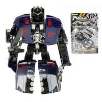 Teddies 00070151- Transformer - auto policie s doplňky, 16cm 2