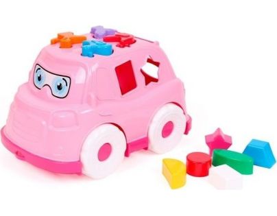 Auto vkladačka plastová ružová