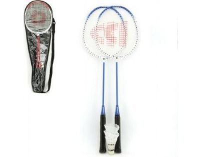 Teddies Badminton sada sa 3 košíčkami modrá