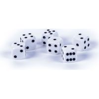 Biele hracie kocky 6 ks