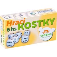 Teddies Bílé hrací kostky 2