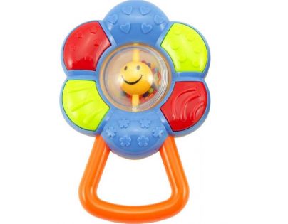 Teddies Chrastítko kytička oranžová