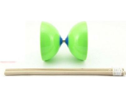 Teddies Diabolo 2 tyčky velká sada zelená