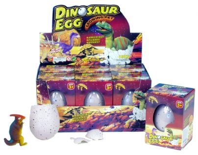 Dinosaurus Jumbo líhnoucí rostoucí 11 x 8 cm v krabičce 6 ks v boxu