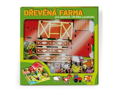 MIKRO 24206 - Domeček dřevěná farma se zvířátky