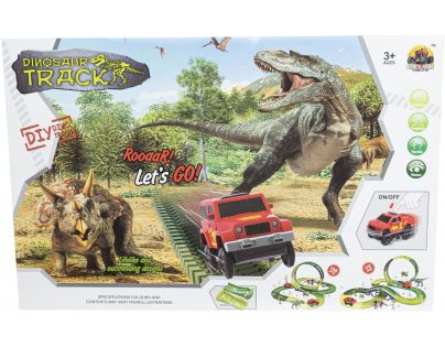 Teddies Dráha s dinosaurami a autom 172 dielikov na batérie