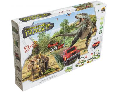 Teddies Dráha s dinosaurami a autom 172 dielikov na batérie