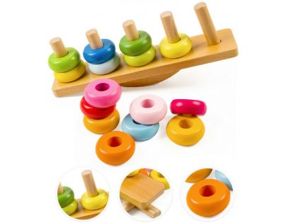 Teddies Drevená balančné skladačka