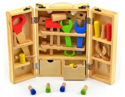 Teddies Drevené náradie v kufríku 25 ks