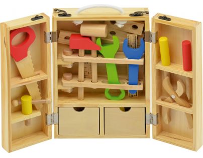 Teddies Drevené náradie v kufríku 25 ks