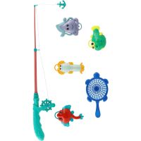 Teddies Hra ryby rybár s prútom 45cm plast 4 farby na karte 17x58cm 4