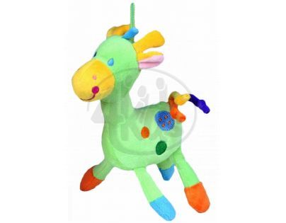 Teddies Žirafa chrastítko plyš - Zelená