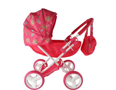 Teddies Kočík pre bábiky hlboký látkový